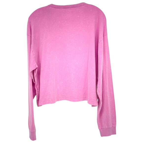 PINK Victoria's Secret Cropped Long Sleeve Henley NWT Sz XL - Picture 4 of 8
